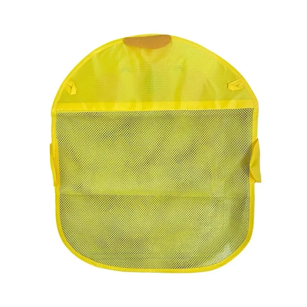 Kids Bath Toy Storage Organizer Mesh Bag Suction Cups No Hooks Yellow
